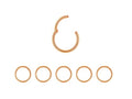 5Pcs 16G 18G Surgical Steel Nose Rings Hoop Tragus Septum Cartilage Hoop Earrings For Women Men Body Piercing Jewelry Kit Bar Length 6mm/8mm/10mm/12mm/14mm - style: 5Pcs -18G - Rose Gold - 6mm