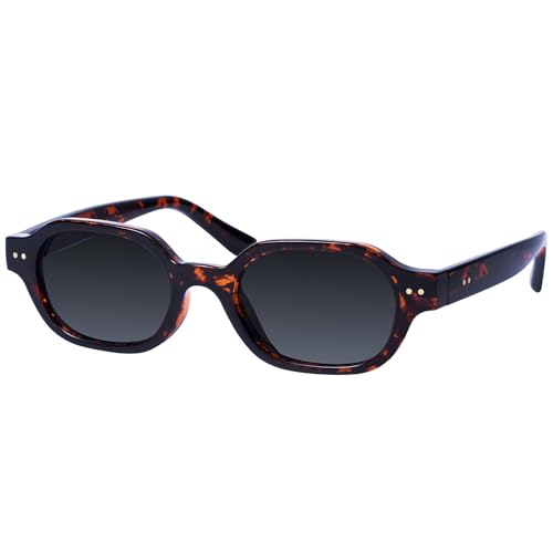 mosanana Retro Hexagon Sunglasses for Women Trendy Small 2026 MS52595 - color: C4 Tortoise/Grey
