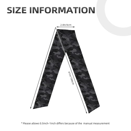 Sports Tie Headband Bandana Running Athletic Sweat Band Elastic Adjustable Sport Head Tie for Men Women Head Ties Ninja Tie Headbands Tennis Sweatbands Soccer Basketball Teams Running Head Band - color: Black camo