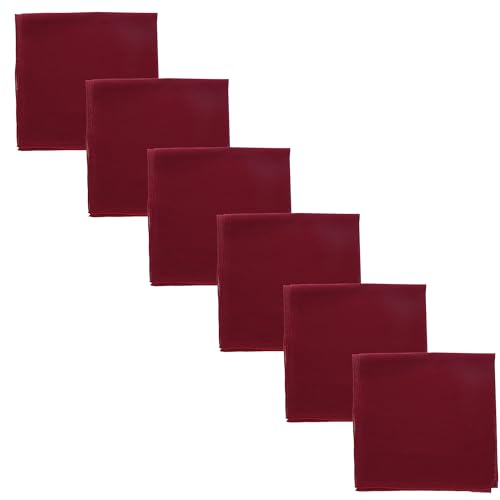 Motique Accessories Solid Color Bandana - Set of 6 Bandannas - color: Burgundy