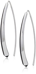 Nine West Women's Drop Earrings, Fashion Jewelry Accessories for Everyday and Special Occasion Wear, Lightweight Statement Earrings for Day and Evening Looks - color: Edge Threader - Silver