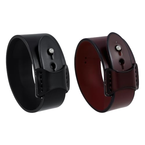 Adjustable Leather Bracelets, Leather Wrap Bracelets Leathers Cuff Bracelet Leathers Wristband for Women for DIY Craft Jewelry Making - style: Punk Rock