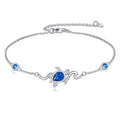 YAFEINI Ankle Bracelets for Women Sterling Silver Mermaid Turtle Ladybug Butterfly Moon Star Pineapple Anklet Link Chain Anklets Jewelry Gifts for Women - style: Silver Turtle Bracelet