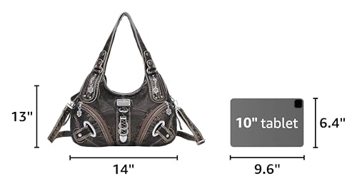 Angelkiss Hobo Purses and handbags for Women Satchel Handbag Women Purses Large Daily Shoulder Bags | Purses - color: 801bronze