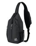 WATERFLY RFID Crossbody Sling Backpack Sling Bag Travel Hiking Chest Bag Daypack - color: Rfid-black