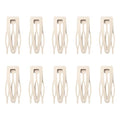 10 Pcs Double Grip Hair Clips, Sightor Metal Snap Hair Clips Hair Barrettes for Women Hair Making Salon Supplies Hair Accessories (Beige) - color: Beige
