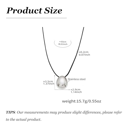 Frodete Statement Necklace for Women Chunky Gold Necklaces Long Pendant Necklace Boho Necklaces Gold Pendant Jewelry Cowboy Chic Style Cowgirl Outfit - color: B：Silver Pendant Necklace