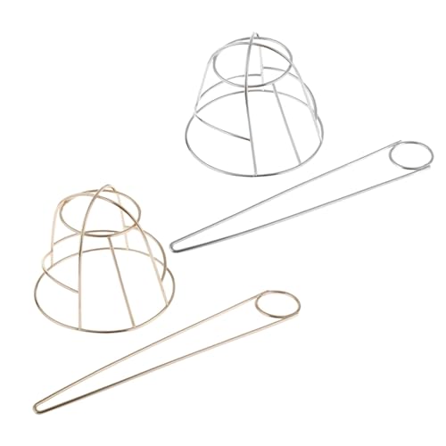 Decorative Hair Bun Holder Cage, 2 Sets Alloy Hair Cuff, Hair Stick For Lady