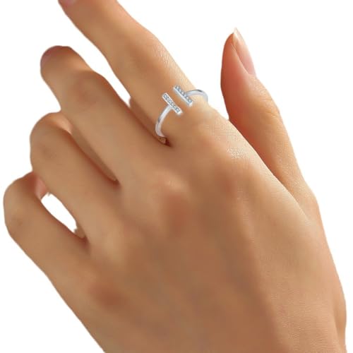 Adjustable Women's Cubic Zirconia Leaf Shaped Ring, 18K Gold-Plated Exquisite Stackable Women's Ring, A Great Gift for Her - color: M