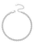 ChicSilver 925 Sterling Silver Ankle Bracelet for Women, Simple Cuban Link/Figaro/Twist Rope Chain Anklets for Beach Party(with Gift Box) - style: 11: Mariner Chain-4mm wide