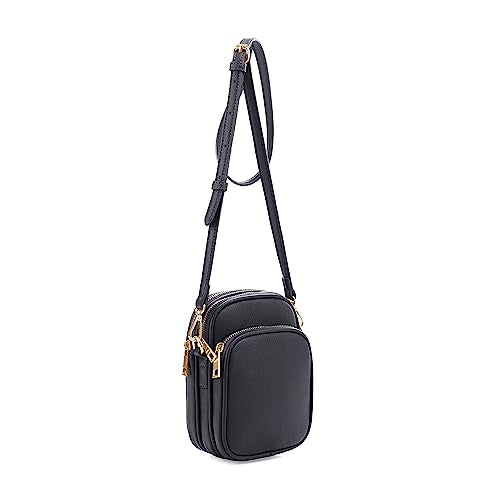 Mali+Lili, Josie Triple Zip Crossbody Bag - color: Black
