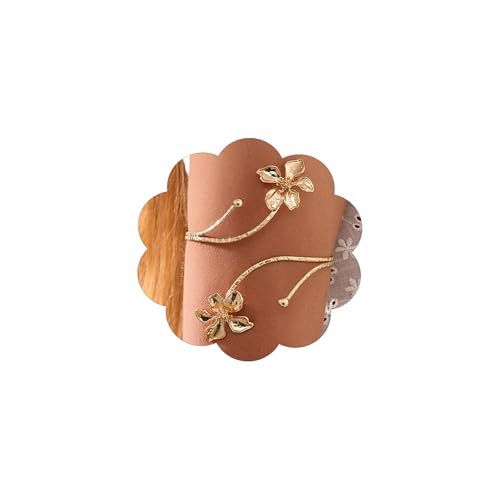 Arm Cuff for Women Gold Upper Arm Bracelet Minimalist Adjustable Cuffs Bangle Punk Dress Jewelry - style: Flower D