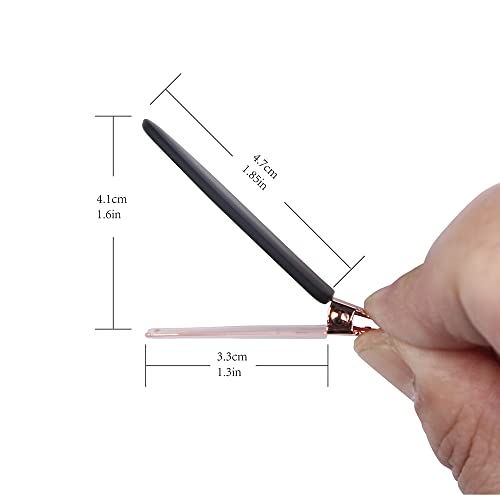 12 pieces No Bend Hair Clips, No Crease Curl Pin Clips for Makeup Application，2022 style, non-slip.Hair won't get caught between plastic attached to metal. (Morandi)… - color: Morandi