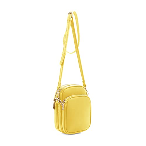 Mali+Lili, Josie Triple Zip Crossbody Bag - color: Yellow