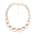 925 Sterling Silver Bib Necklace Transparent Polygon Resin Choker, Indian Ethnic Large Collar Big Bib Necklace, Black Chunky Rhinestone For Women Mrs Jewelry, Emerald Statement Colorful Beaded - color: bib necklace white