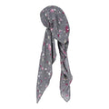 Pretied Head Scarves for Women Featuring Lightweight Crimped Material and Attractive - color: Floral Grey