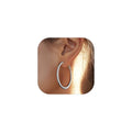 FOCALOOK 14K Gold Plated Lightweight Large Hoops| 2mm Thin Hoop Earrings for Women 30/40/50/70/100mm - color: 01.Silver, size: 40mm