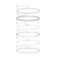 DEARMAY Sterling Silver Plated Bracelets Set for Women Waterproof, Non Tarnish Sterling Silver Link Chain Bracelets Pack Dainty, Fashion Jewelry Gifts for Everyday Comfortable - color: 6Pcs Silver Bracelets D