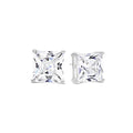 KEZEF Sterling Silver Stud Earrings for Women & Men - 4-Prong Setting Cubic Zirconia Earrings Studs - Premium CZ S925 Hypoallergenic - Available in 14K White and Yellow Gold, Rose Gold - 3mm to 9mm - color: 14K White Gold, size: 9mm - Large