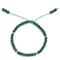 Softones 6mm Natural Stone Anklet for Women Gemstone Ankle Bracelets for Women Healing Energy Crystal Anklets Adjustable(8.5-10 Inches) - color: malachite