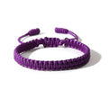 Blue Drop Boho Surfer Bracelets Handmade Knitted String Rope Braided Adjustable Summer Friendship Yoga Kabbalah Protection Lucky Friendship Bracelets For Couple Women Men Waterproof Beach Jewelry - color: Purple