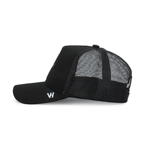 VINTAGE HAVANA Trucker Hats Women | Mesh Adjustable Snapback Hat | Men & Women Cute Trendy Fashion Baseball Cap - color: Black/Black