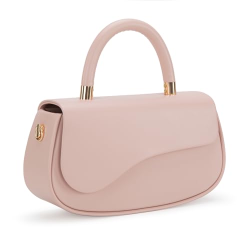 Milan Chiva Small Top Handle Purse for Women Elegant Crossbody Bag with Adjustable Strap for Evening Party & Daily Use - color: Pink