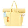 Tote Bag for Women, 26L Capacity Travel Purses Work Bag, Small Zipper Tote Bag for Travel Nurse Gym Teacher - color: Beige
