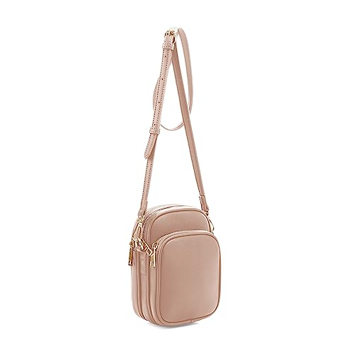Mali+Lili, Josie Triple Zip Crossbody Bag - color: Taupe