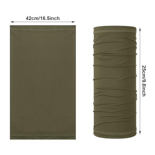 Geyoga 6 Pieces Summer UV Protection Cooling Neck Gaiter Face Clothing Neck Gaiter Mask Scarf Sunscreen Breathable Bandana - color: Earth Tones