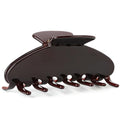 MAORULU Cute Claw Clip for Women – 4.3'' Large Acetate Hair Clips for Thick Thin Curly Long Hair, Durable Hair Clamps Non-slip Jaw Clip, Strong Hold, Stylish French Design (Chocolate) - color: Chocolate