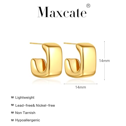 4 Pair Small Gold Hoop Earrings for Women Sensitive Ears - Hypoallergenic 14k Real Gold Plated Hoops Zirconia Cartilage Huggie Earrings Set Helix Piercing Earring Gold Jewelry for Women Gift - color: 1938 Hoop Gold