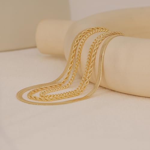 XIXINI Layered Necklaces for Women, Dainty Gold Necklace Stack 14k Gold Plated Layering Beads Choker Pendant Necklace Set Simple Statement Gold Necklaces for Women Trendy Fashion Gold Jewelry Sets - color: set5-Gold
