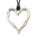Jeilwiy Leather Necklace for Women Funky Necklace Choker String Cord Necklace with Pendant Boho Style Jewelry - style: Heart Pendant