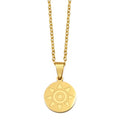 Pintadera Canaria Spain Traditional Ethnic Symbols Pendant Necklaces For Woman Jewelry - color: Gold Color 4