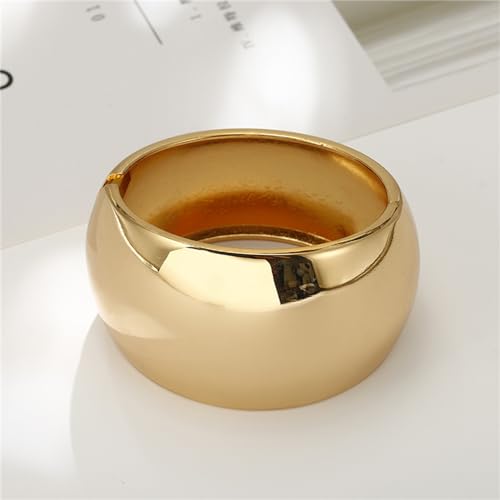 YMBYCM Gold Chunky Bangle Bracelets for Women Trendy Wide Chunky Cuff Bracelets Wrap Bracelet - style: C-G2