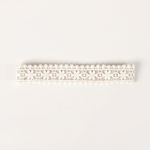 Boho Chic Lace Headband, Elastic Turban with Cream Wrap for Newborn Infant Girls (Style 4)