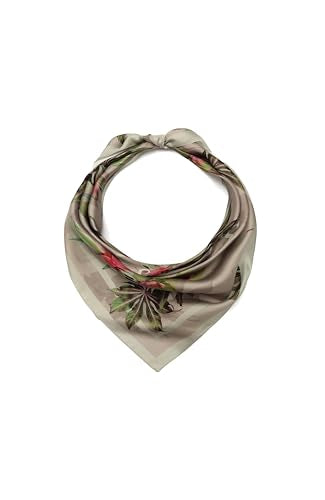 AllSaints Women's Adena Dusty Pink Square Scarf, 100% Silk Accessory with Lightweight Fabric