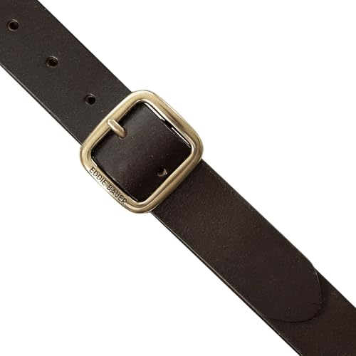 Eddie Bauer Women's Casual Leather Belts with Durable Metal Buckle - color: Center Bar - Brown, size: X-Large