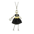 Crystal Paris Doll Necklace for Women, Handmade Cute Dress Long Chain Pendant Necklace Prom Costume Jewelry - style: 25