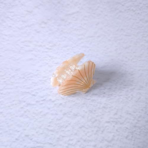 Shell Claw Clip,Acetate Hair Clips,Small Hair Clips for Women,Orange - color: Orange