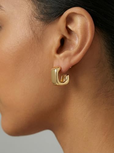 4 Pair Small Gold Hoop Earrings for Women Sensitive Ears - Hypoallergenic 14k Real Gold Plated Hoops Zirconia Cartilage Huggie Earrings Set Helix Piercing Earring Gold Jewelry for Women Gift - color: 1938 Hoop Gold