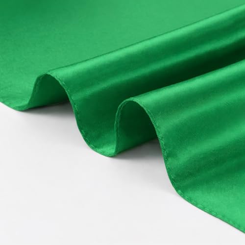 QBSM Womens 23.6 inch Satin Silk Feeling Formal Square Neck Scarf Head Hair Wraps Kerchief - color: Emerald Green