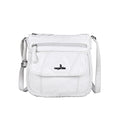 Angelkiss Small Womens Crossbody Bag Leather Shoulder Purse for Women Hobo Bag with Adjustable Shoulder Strap - color: 87white