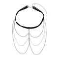 Snake Leg Chain for Women, Sexy Serpent Charm Thigh Garter, Summer Bikini Skirt Beach Party - style: F pearl silver