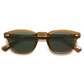 SOJOS Retro Small Round Sunglasses for Men Women Trendy Circle Style UV400 Lenses Unisex Sun Glasses SJ2251 - color: Olive Green/Dark Green