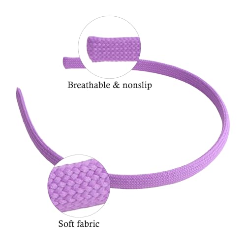 Wecoe Headbands for Women Girls 16pcs Skinny Fabric Headbands – Non-Slip Trendy Hair Accessories for Women & Girls