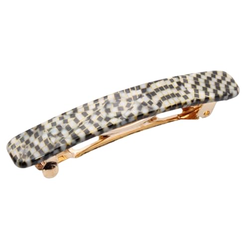 French Amie Small Opera 2 1/4 inch Celluloid Handmade Automatic Hair Clip Barrette - (Opera) - color: Opera