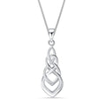 LeCalla 925 Sterling Silver Knot Pendant Necklace for Women | CZ Infinity Celtic Knot Heart Shaped Necklace | Graduation Birthday Gifts for Anniversary - color: Infinite Celtic Knot