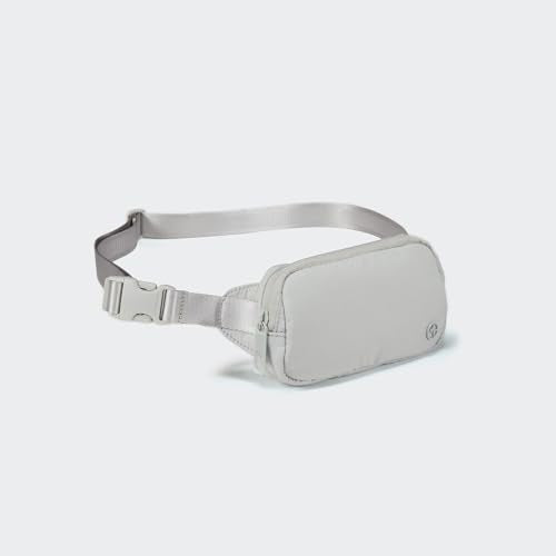 Pander Mini Belt Bag – Ultra Compact, Fits 6.7” Phone, Lipstick, Earbuds, Essentials, Small Crossbody Waist Purse, Pale Grey - color: Pale Grey